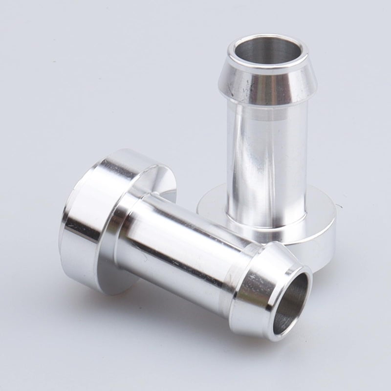 AC PERFORMANCE 3/8" Weld on Hose Barb Tail Nipple on Bung Weldable Tank Fitting Aluminium, Pack of 2 - Image 3